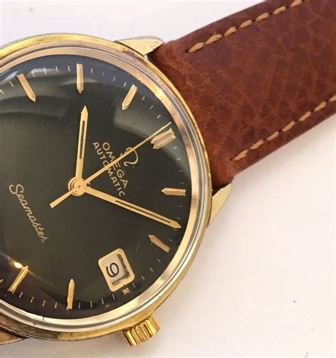 omega seamaster with seconds dial gold plated|Omega Seamaster dial replacement.